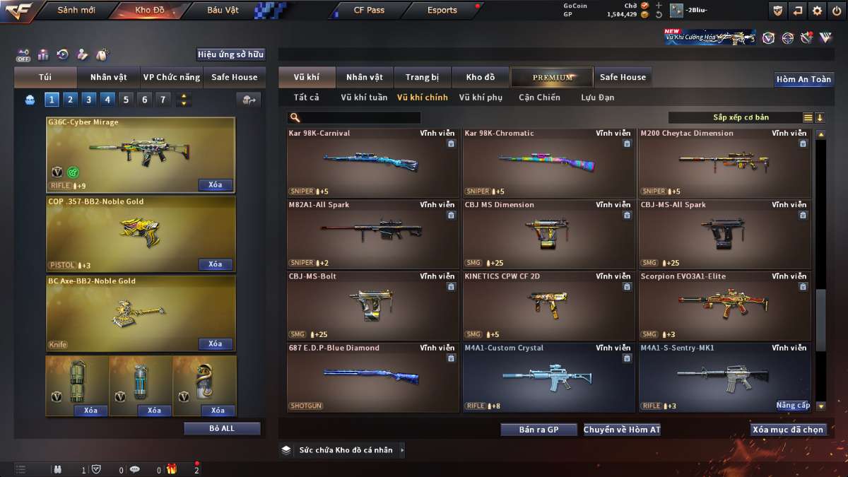 shop acc cf uy tin gia re